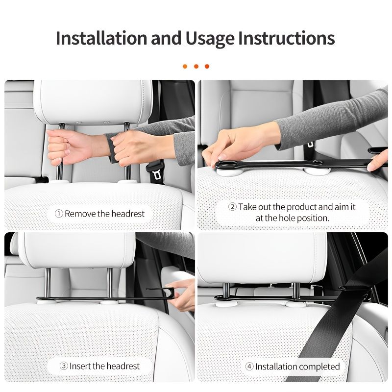 2Pcs Car Seat Belt Guide Buckle, Adjustable Fixed Seat Belt Clip, Comfort Driving Interior Accessory, Black — image 4