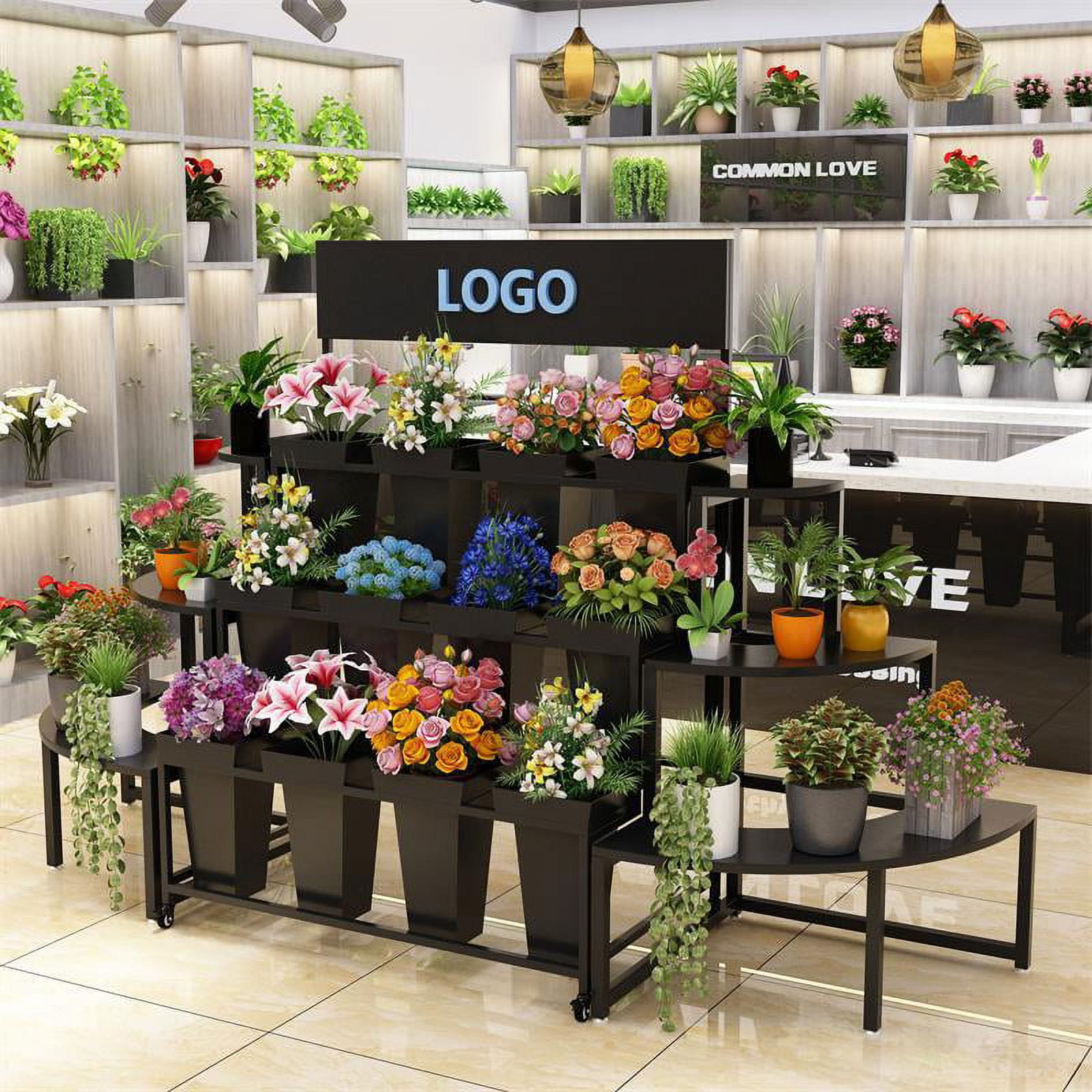 Plastic Flower Vase, Tall Flower Pot Pack of 1, Patio Deck Indoor Outdoor Garden Tree Planters 13.4 Inch (White) 4pcs-Black โ image 4