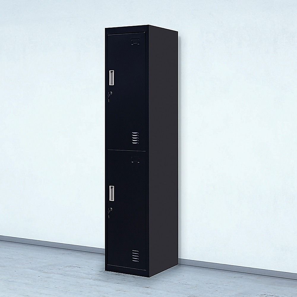 2-Door Vertical Locker for Office Gym Shed School Home Storage — image 2