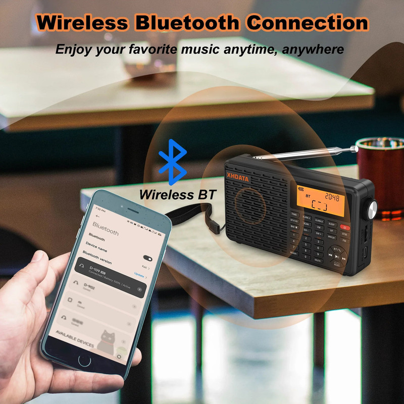 Stereo Digital Portable Radio Black — image 6