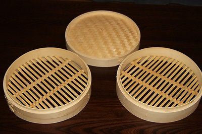 9 Inch Bamboo Steamer Set-2 Steamer Baskets With 1 Lid โ image 4
