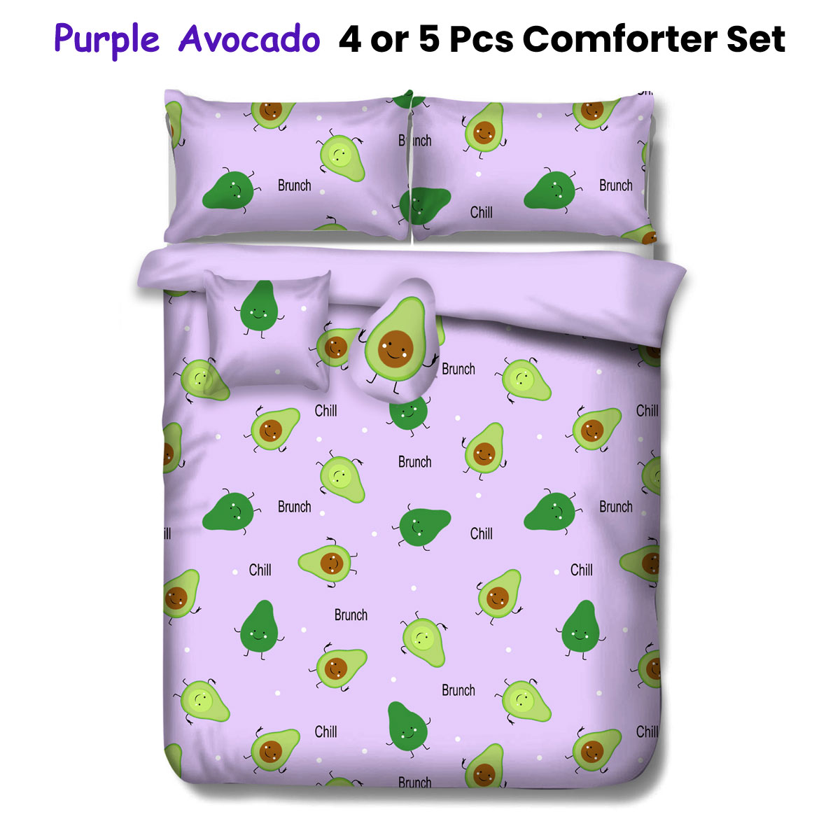 Ramesses Purple Avocado Kids Advventure 5 Pcs Comforter Set King โ image 2