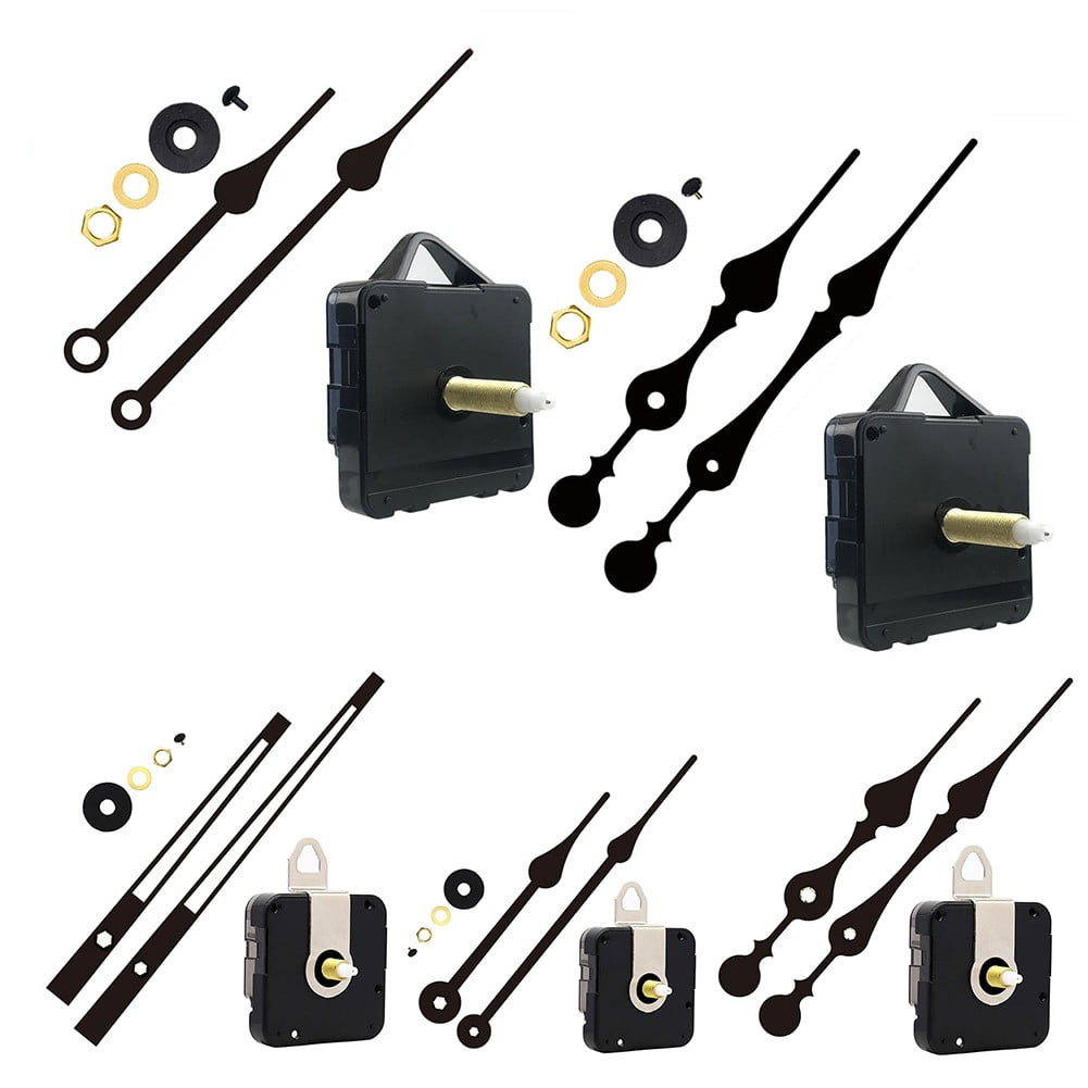 High Torque Silent Quartz Clock Movement Kit with Long Hands for DIY Wall Clock Repair, Black — image 3