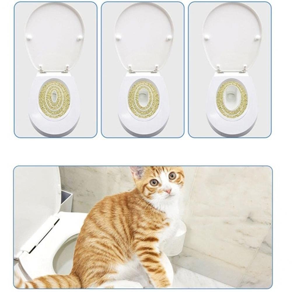 Cat Toilet Training Seat- Litter Tray Kit Pet Kitty Potty Train System Cat Nip with Step by Step Training Guide — image 2