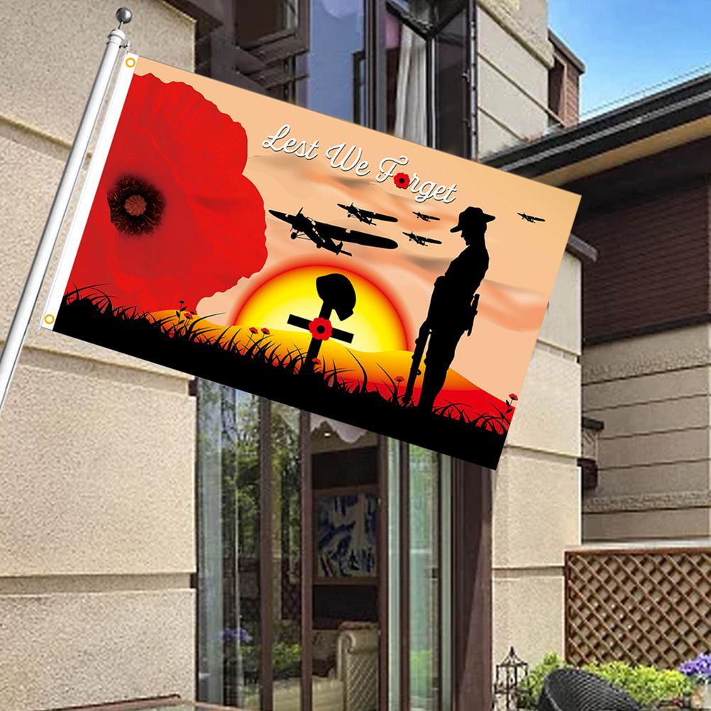 90 × 150cm Remembrance Day Banner Flag for House Outdoor Flag Single Layer Polyester Banner — image 2