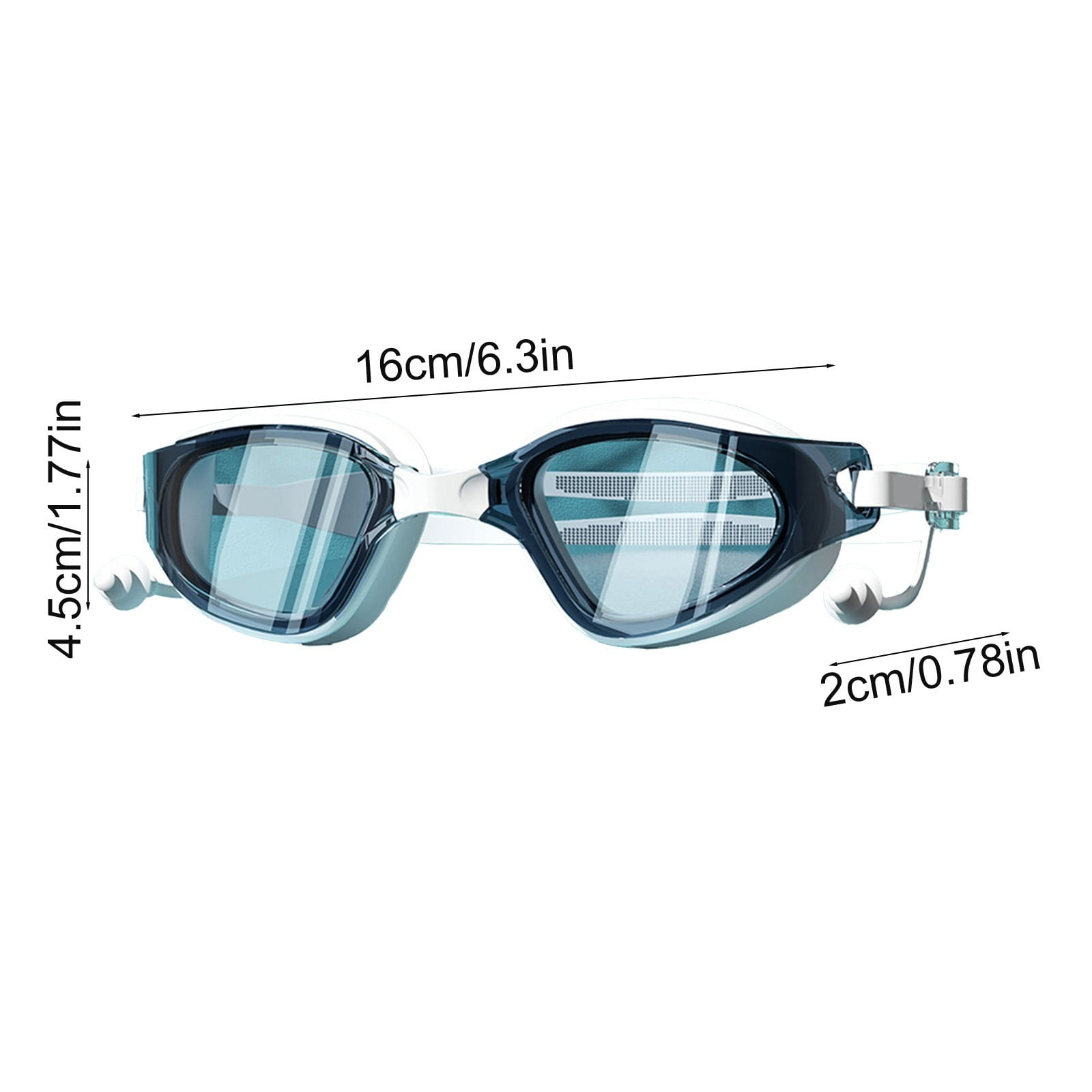 Large Frame Swim Goggles for Adults - Electroplated Anti-Fog HD Myopia Swimming Goggles with Adjustable Nose Cover, Leak-Proof Seal for Men & Women, Pool & — image 4