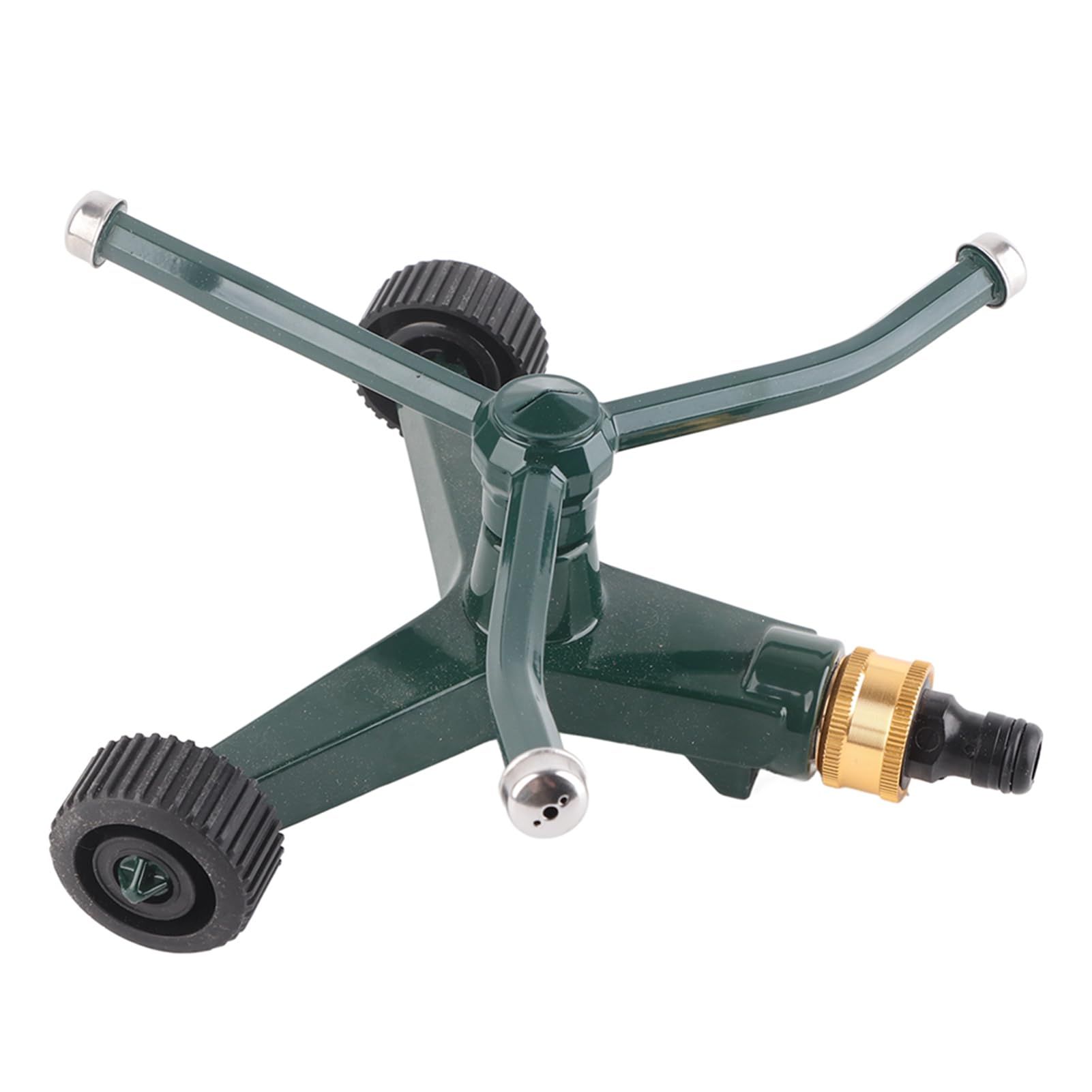 Three Arms Lawn Sprinkler, Metal Three Arm Sprinkler 360° Rotating Irrigate Lawn Sprinkler Automatic Rotate Lawn Sprinkler