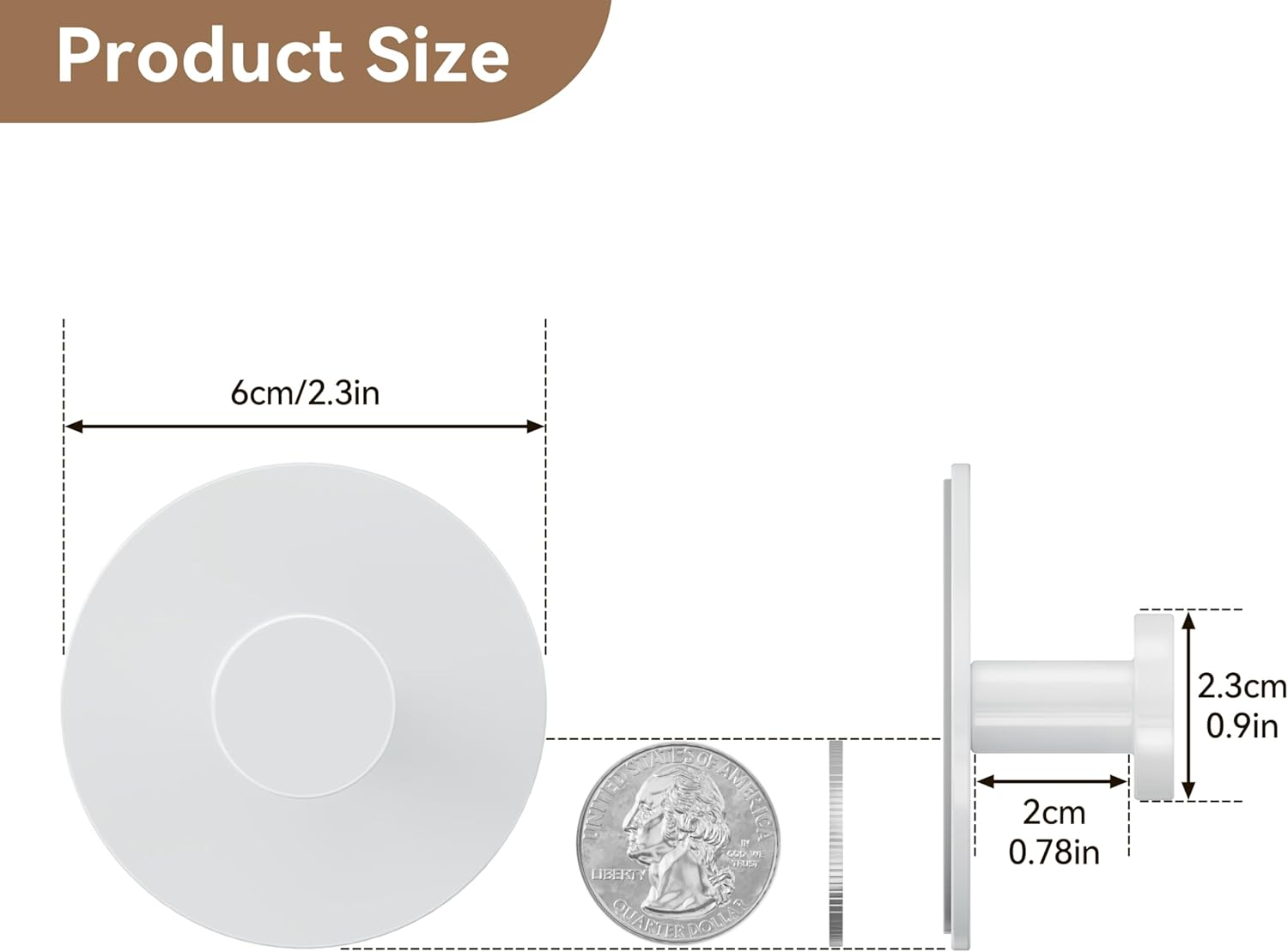 White Adhesive Wall Hook for Coat and Towel: Extra Sticky 12 LB (Max), Stainless Coat Rack Door Holder Hanger, Heavy Duty — image 4
