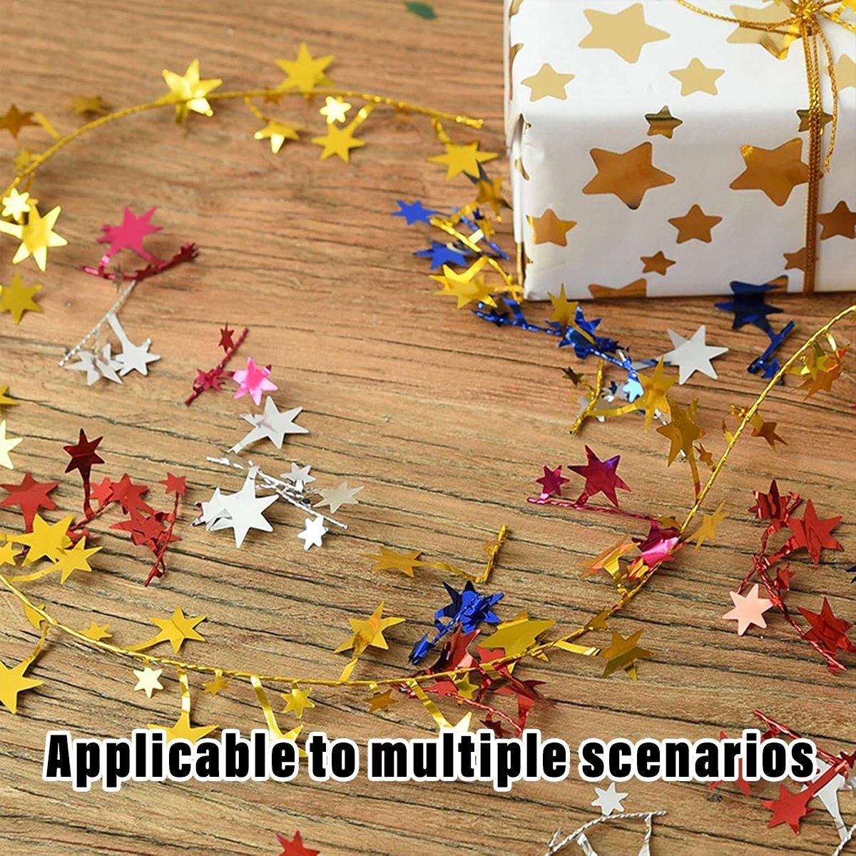 10pcs Christmas Wreath Decorations Festive Holiday Door Hanging Ornament Set - Gold — image 6