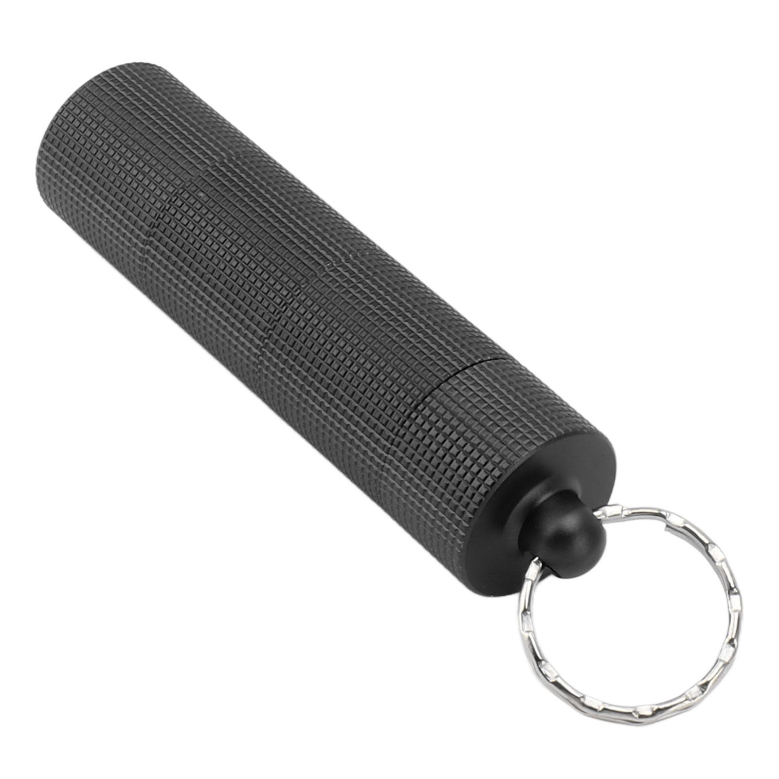 Keychain Medicine Holder Case 3 Compartment Waterproof Metal Travel Tablet Capsule Holder for Outdoor Black โ image 6