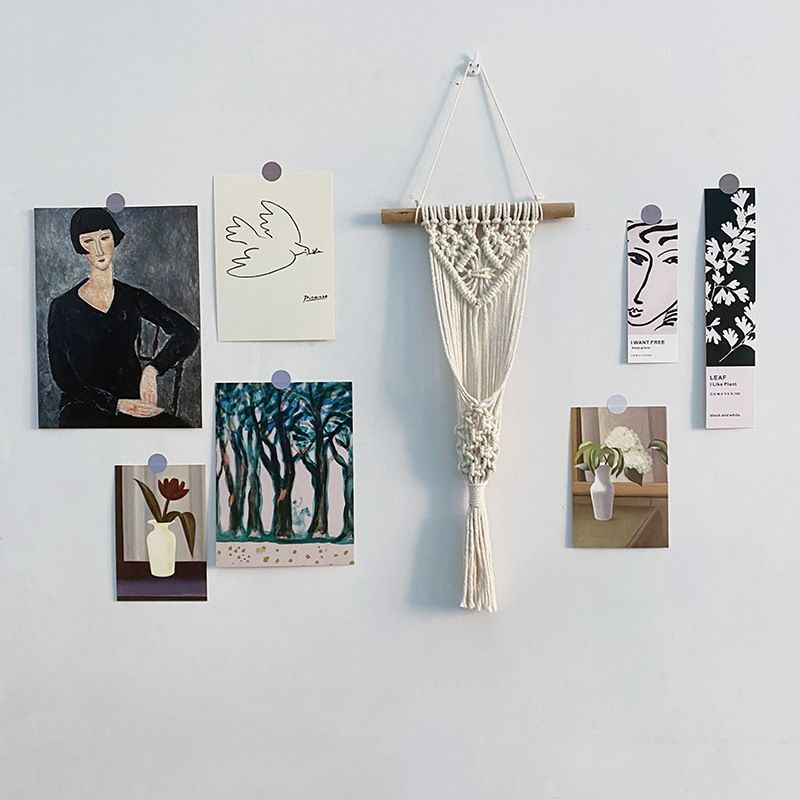 Hand-Woven Wall Flowerpot Hanging Basket net Bag Wall-Mounted Garden Home Rope Holder Woven Beige Stand Flower for Net Hanger โ image 3