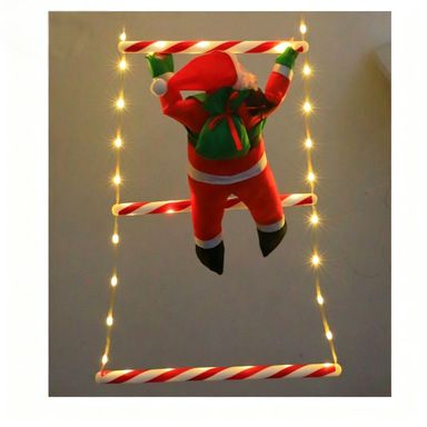 1.8M 8-Step USB Remote Control Christmas Climbing Ladder Light, IP65 Waterproof with 8 Modes, Dynamic Climbing Santa, Indoor & Outdoor Holiday โ image 4