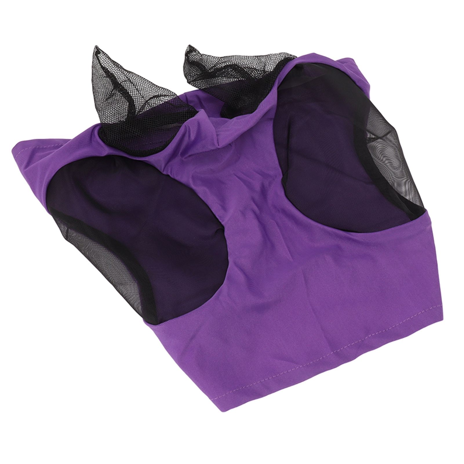 Horse Mesh Fly Mask Breathable Elastic Horse Face Mask with Ears Protection Riding Equestrian Equipment Purple — image 2
