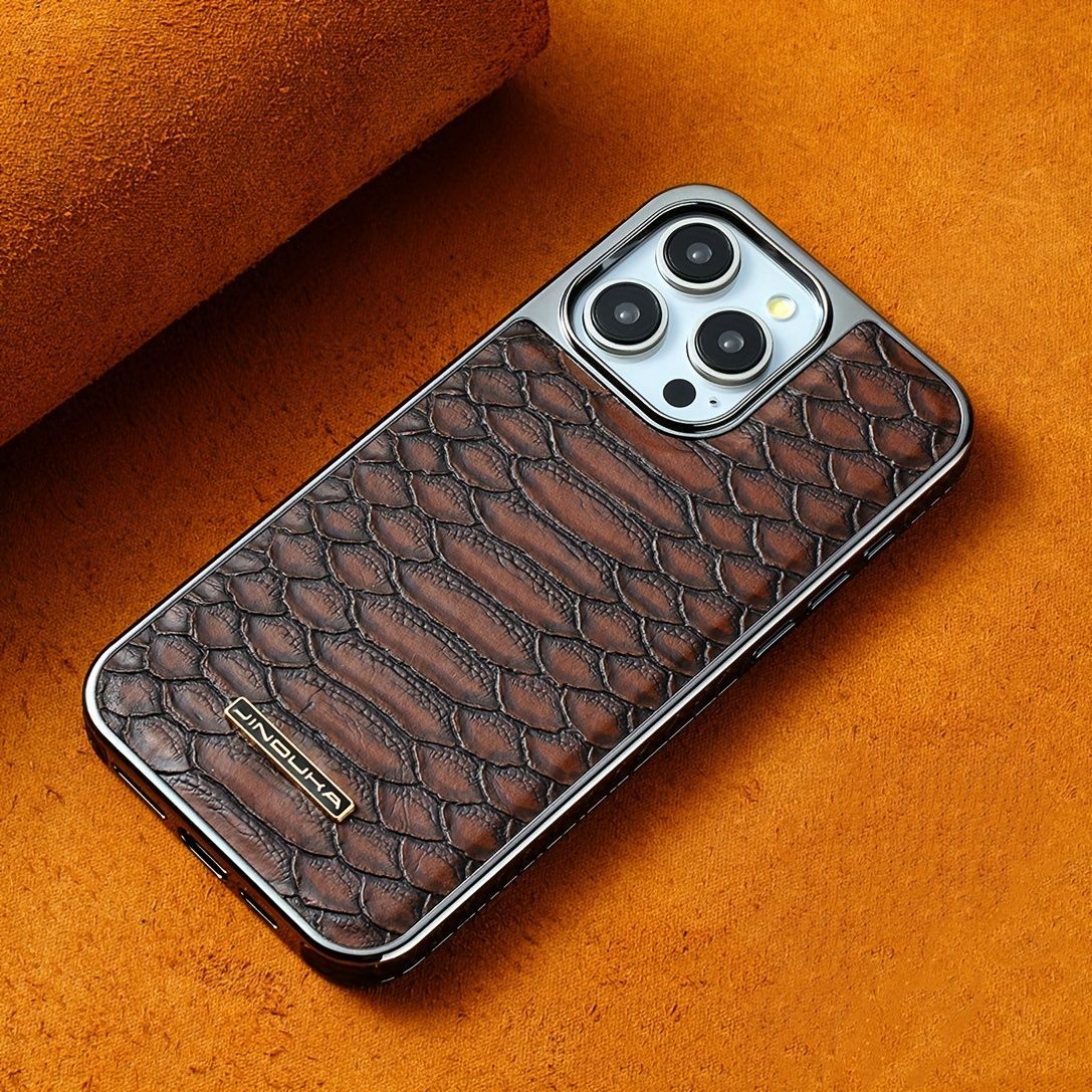 snake-pattern leather phone case β image 5