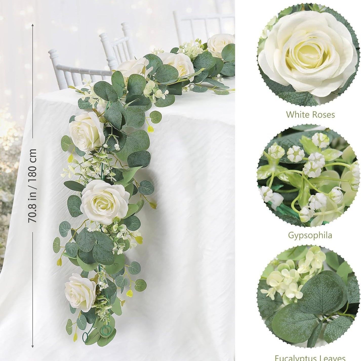 Eucalyptus Flower Vine โ White