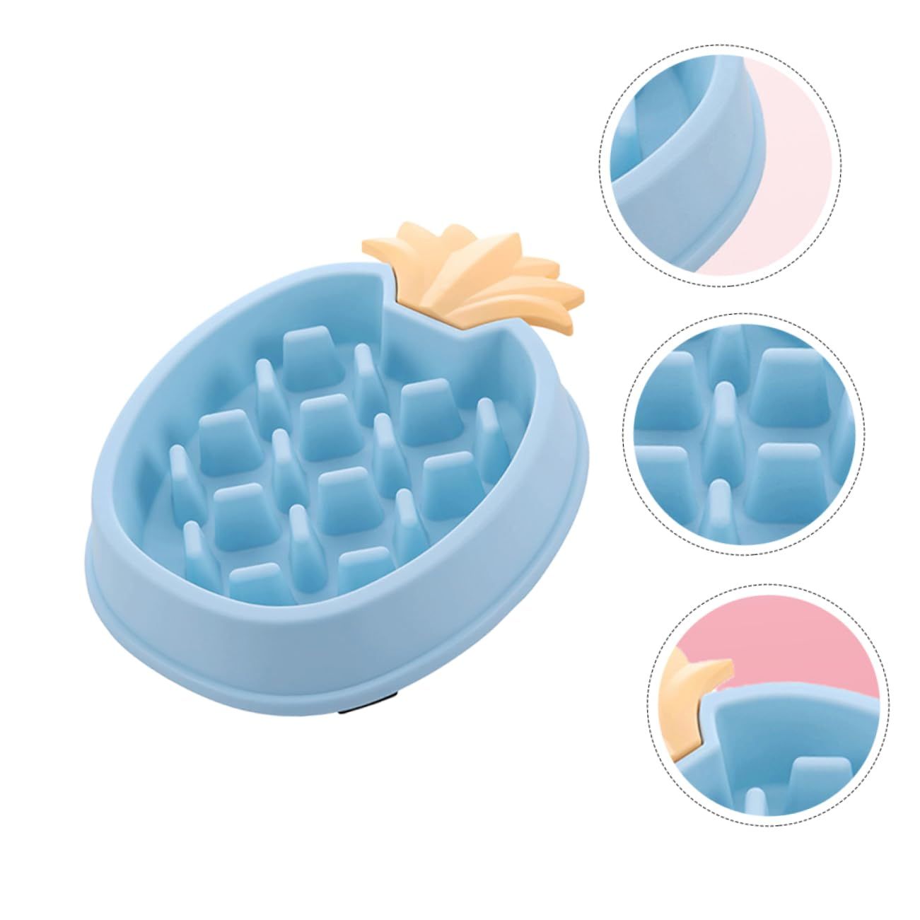 2PCS cute fruit shaped pet slow food bowl, plastic material, slow feeding cat bowl, anti slip, relieving pets from eating too fast โ image 2