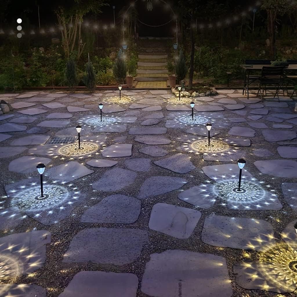 1 Pack Solar Powered LED Garden Stake Light, Waterproof Outdoor Pathway Lamp for Lawn, Patio, Driveway and Garden, Black — image 4