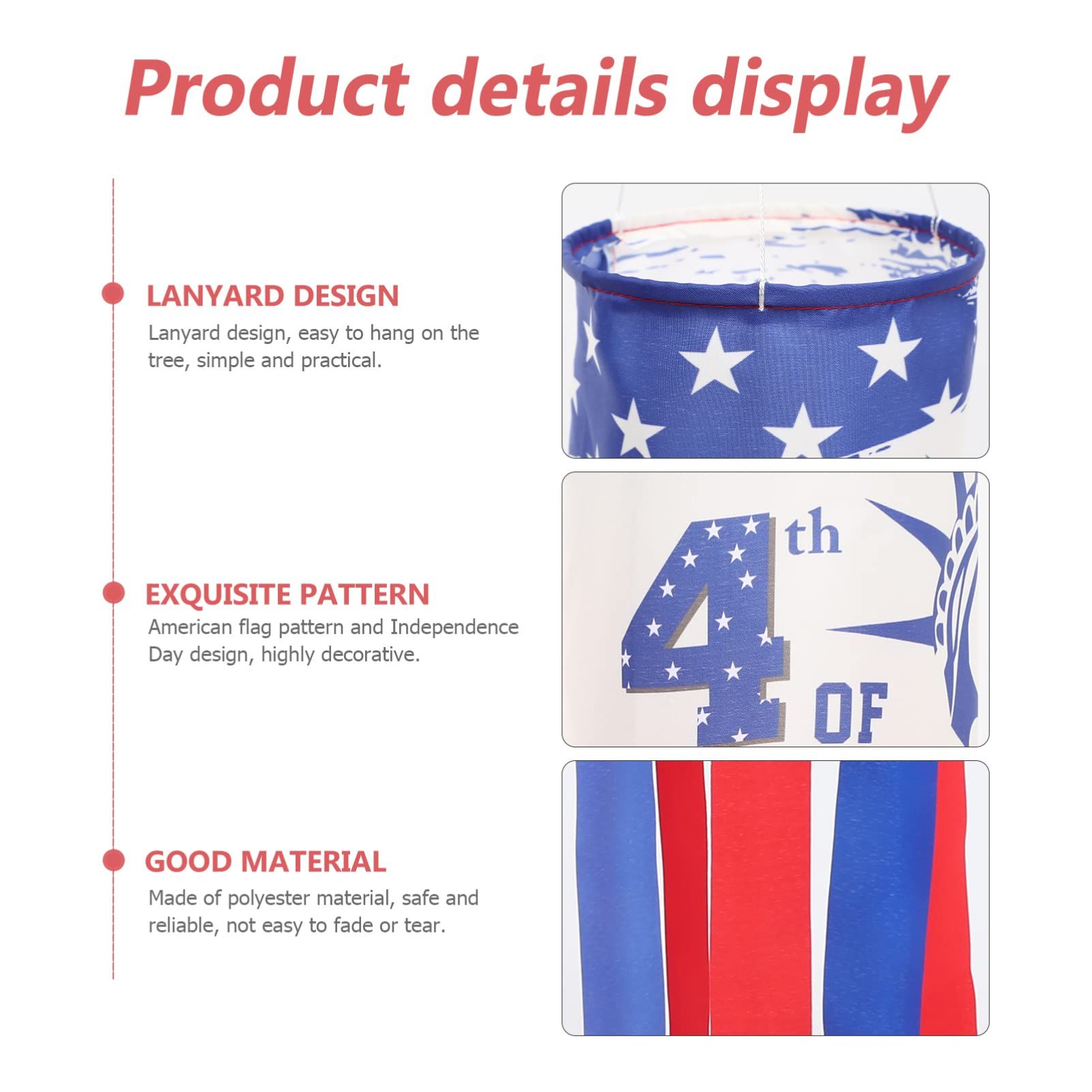 Independence Day Windpipe Flag Th of July Decoration Independence Day Flag Outdoor Decorations Americana Decoration Flag — image 5