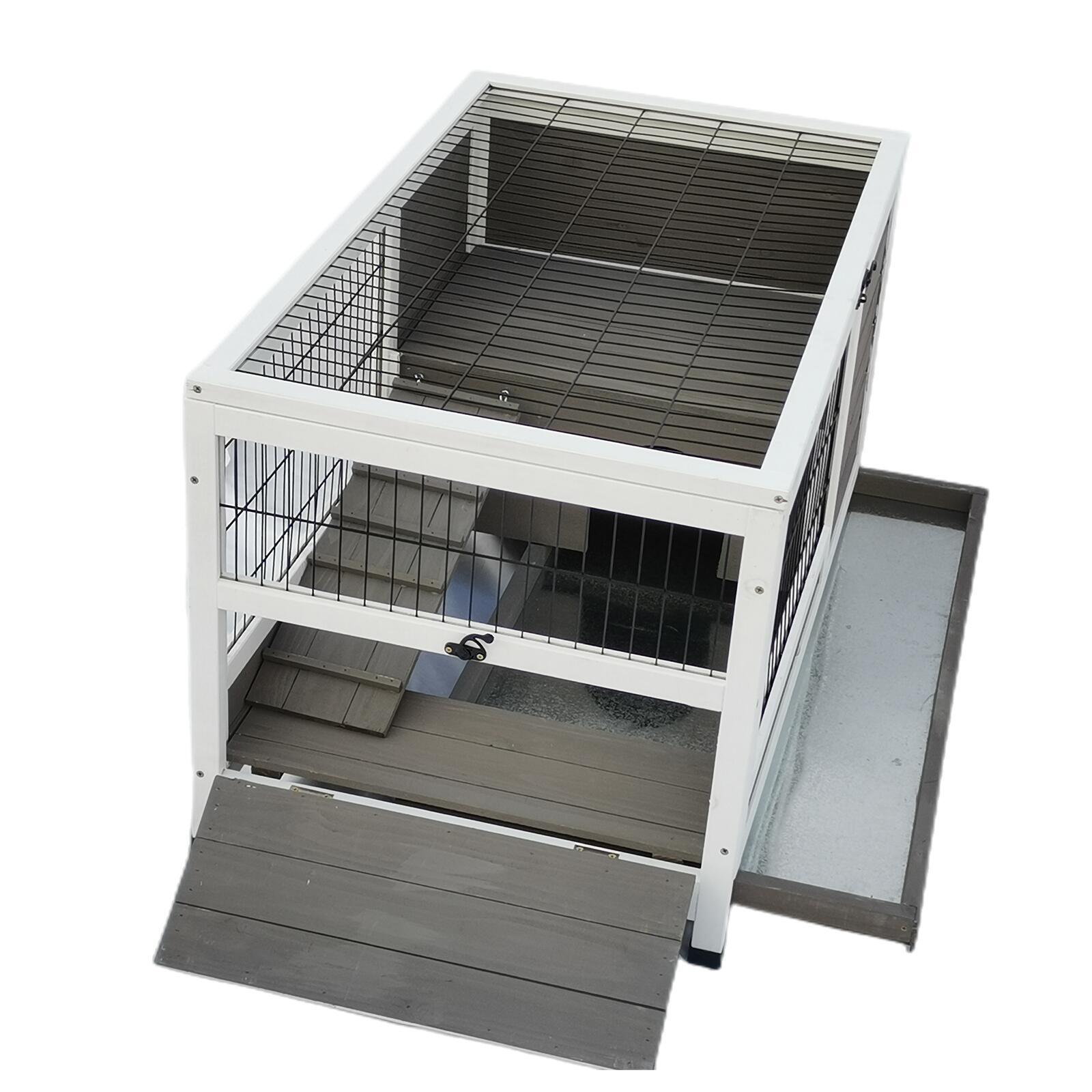 YES4PETS Rabbit Hutch Cat House Cage Guinea Pig Ferret Cage — image 3