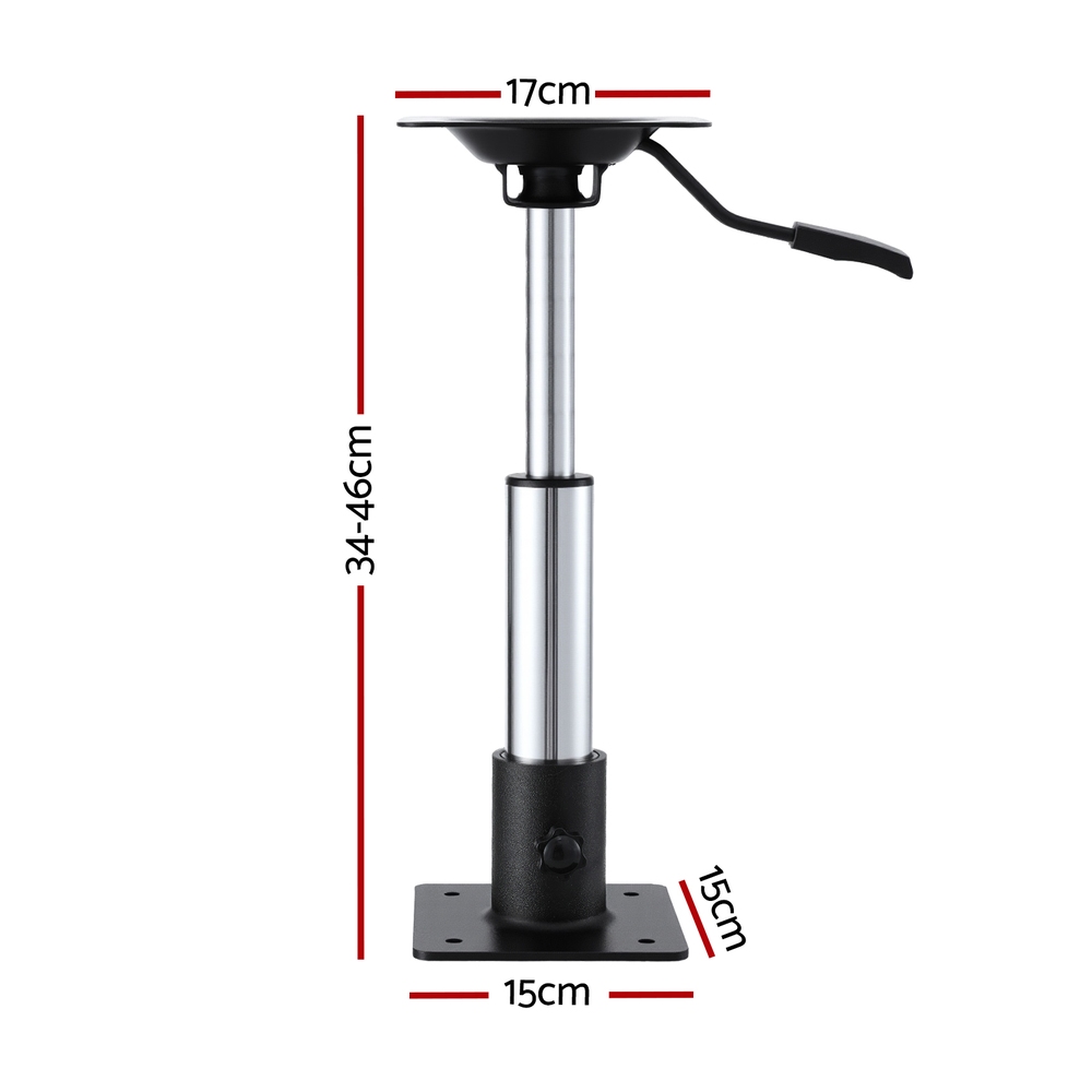 Seamanship Boat Seat Pedestal 34 - 46cm Adjustable Gas Lift 360 Degrees Swivel — image 2
