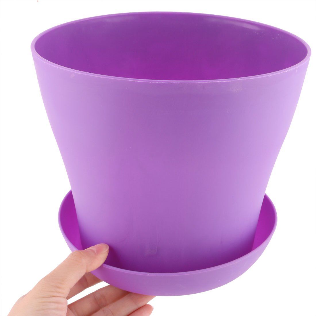 2Pcs Flower Pot with Saucer and Drainage Holes Garden Flower Pot Plant Container for Indoor Outdoor Decoration Purple โ image 4