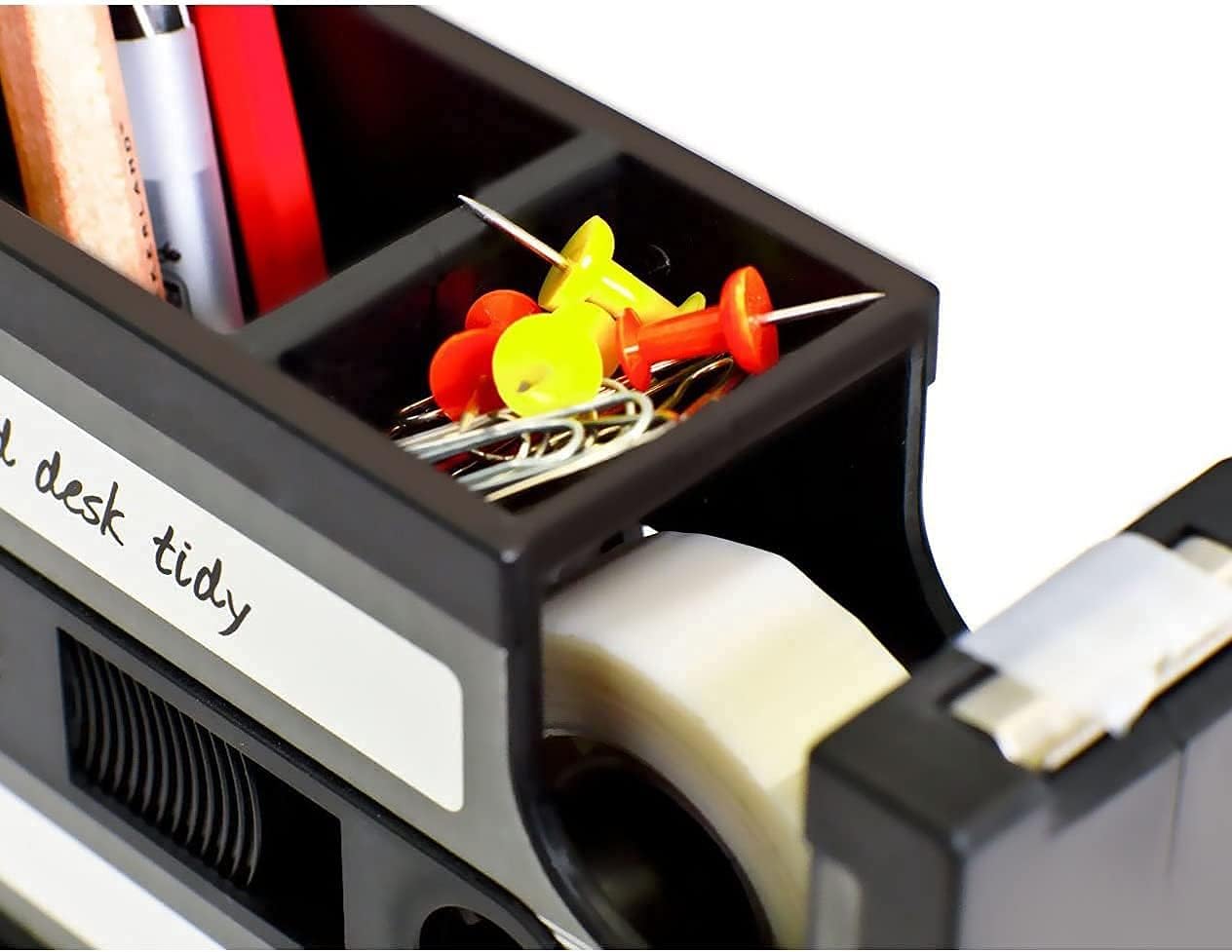 Retro Cassette Tape Pencil Holder - Multifunctional Pencil Holder - Creative Desk Organizer - Pencil Holder with Tape Holder — image 4