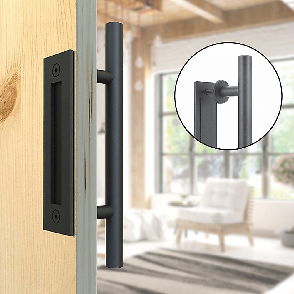 Carbon Steel Door Handle & Flush Pull Wood Door Gate Hardware 12" โ image 4