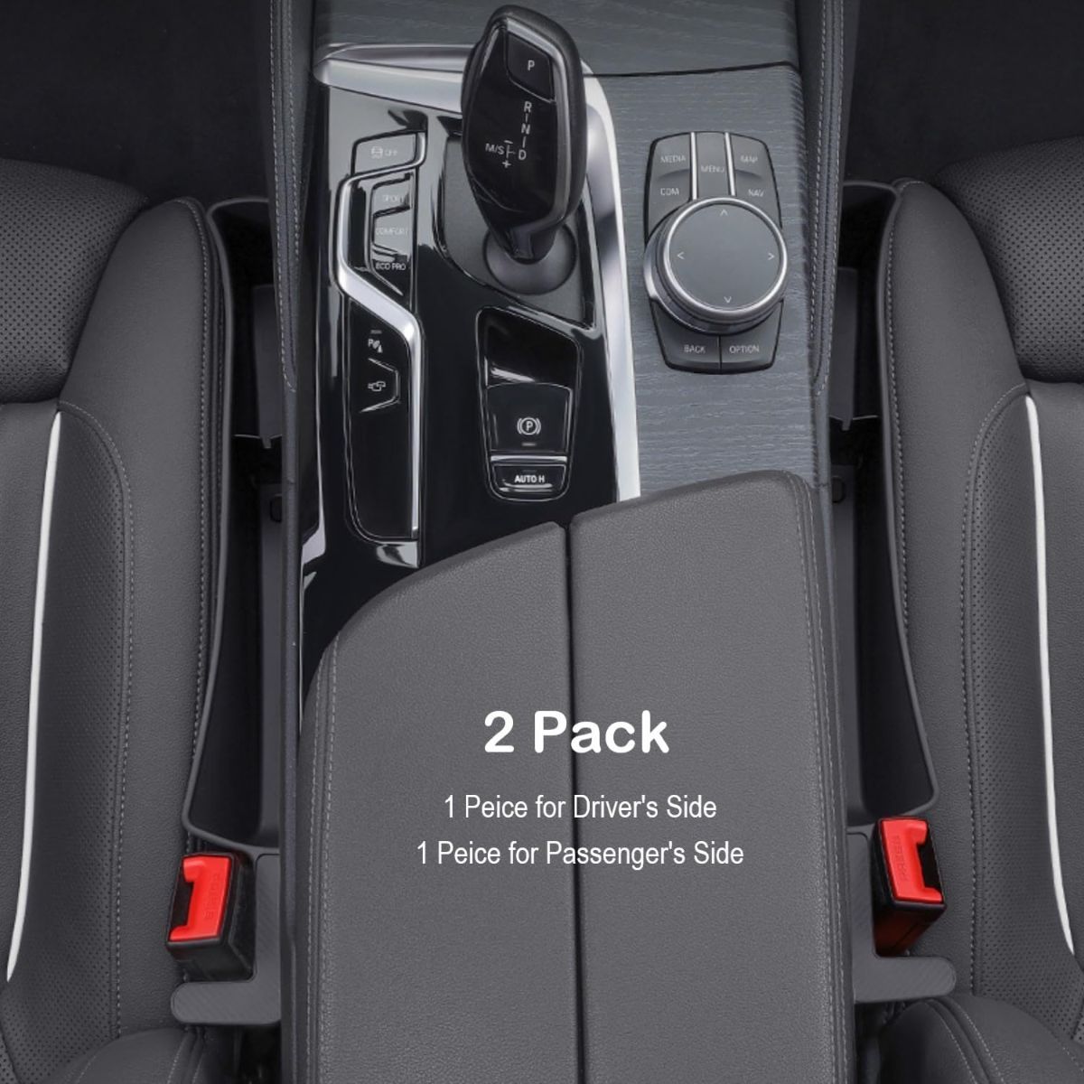 Car Seat Gap Filler, Carseat Side Gap Organizer with Phone Holder & Storage Slot, Auto Interior Accessories, Universal Car Catcher Plug Strip Fit Car SUV — image 4