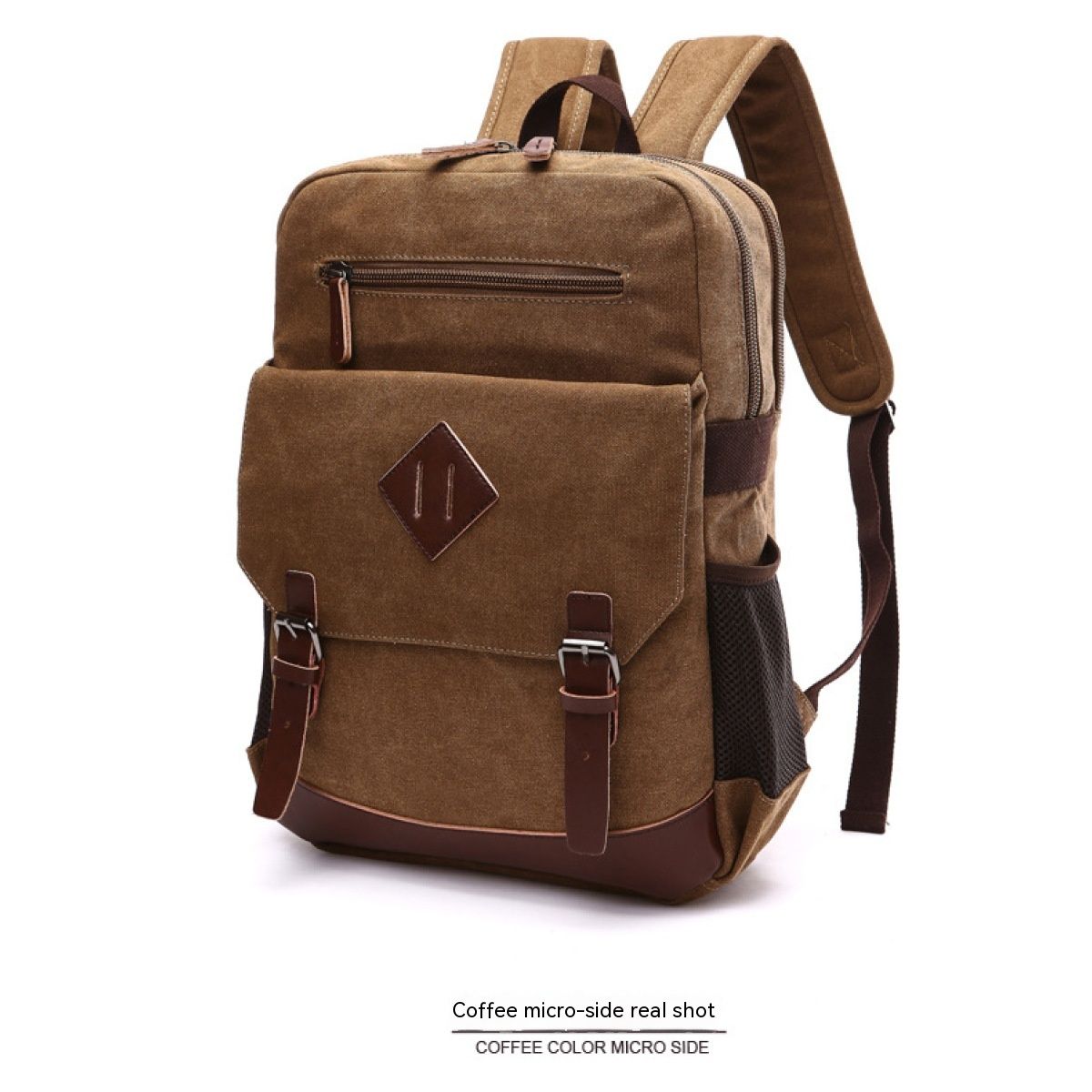 Vintage Canvas Backpack-Large Capacity, Multi-Functional Durable Outdoor Rucksack for outdoor hiking, traveling, camping — image 2