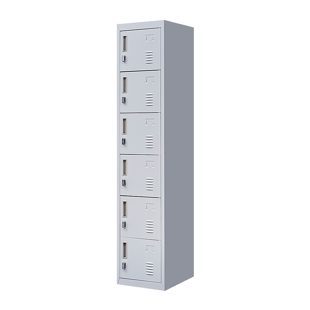 6-Door Locker for Office Gym Shed School Home Storage — image 4