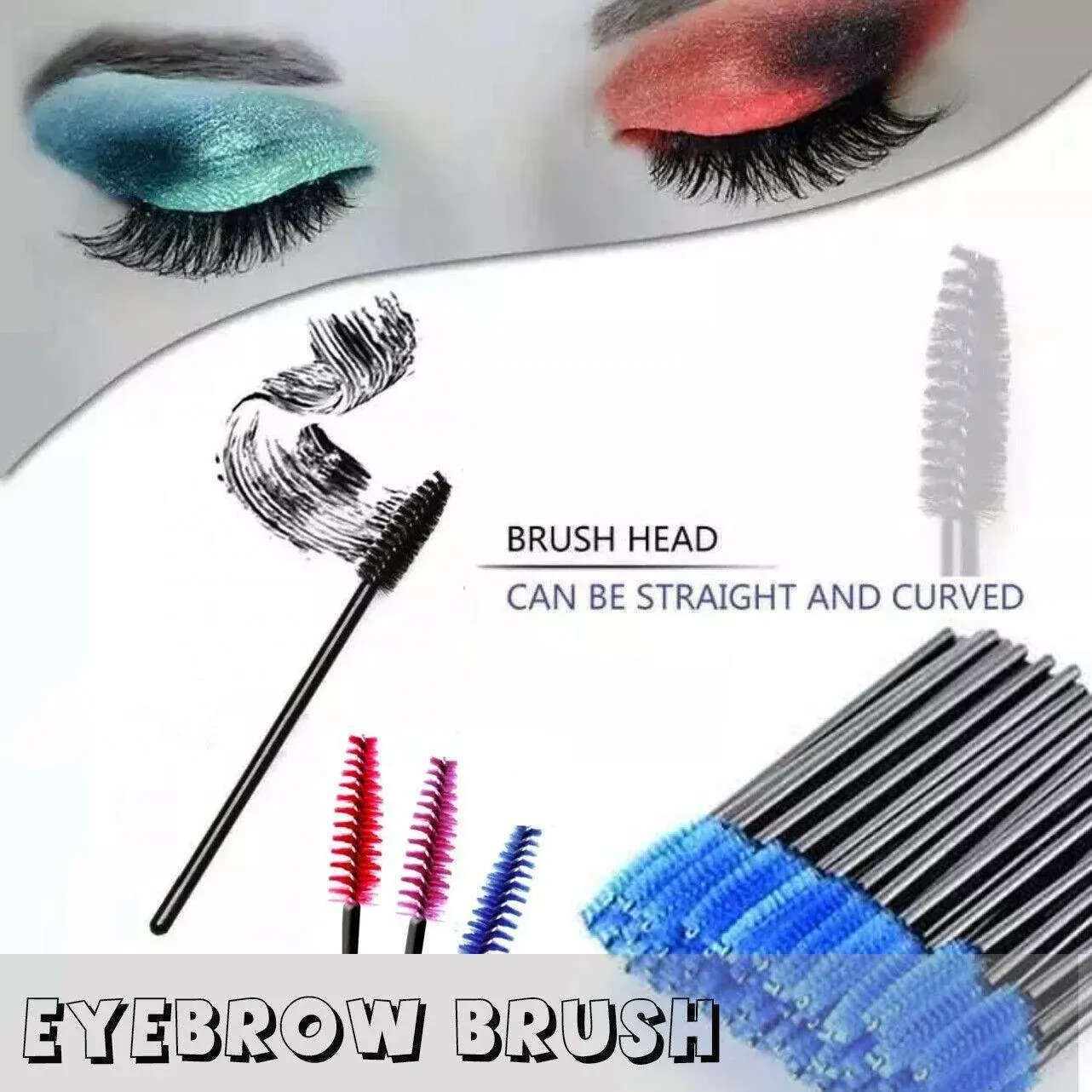 50X Disposable Mascara Wands Eyelash Brushes Applicator Lash Extension Brush - gold+black โ image 2