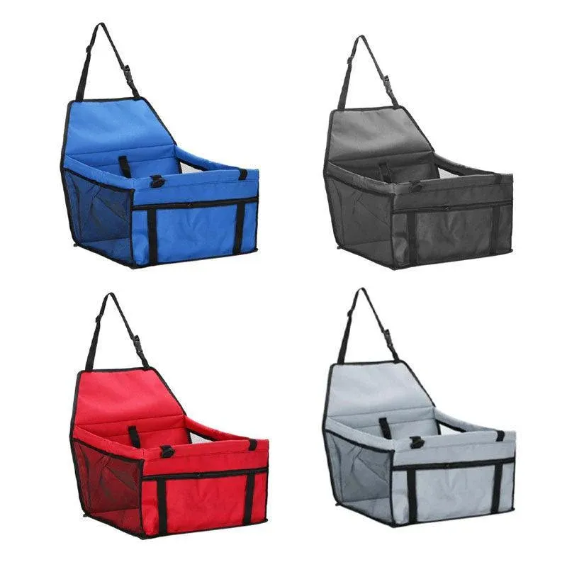 Pet Car Booster Seat Travel Carrier Basket for Cats Dogs with Secure Design - Black — image 3