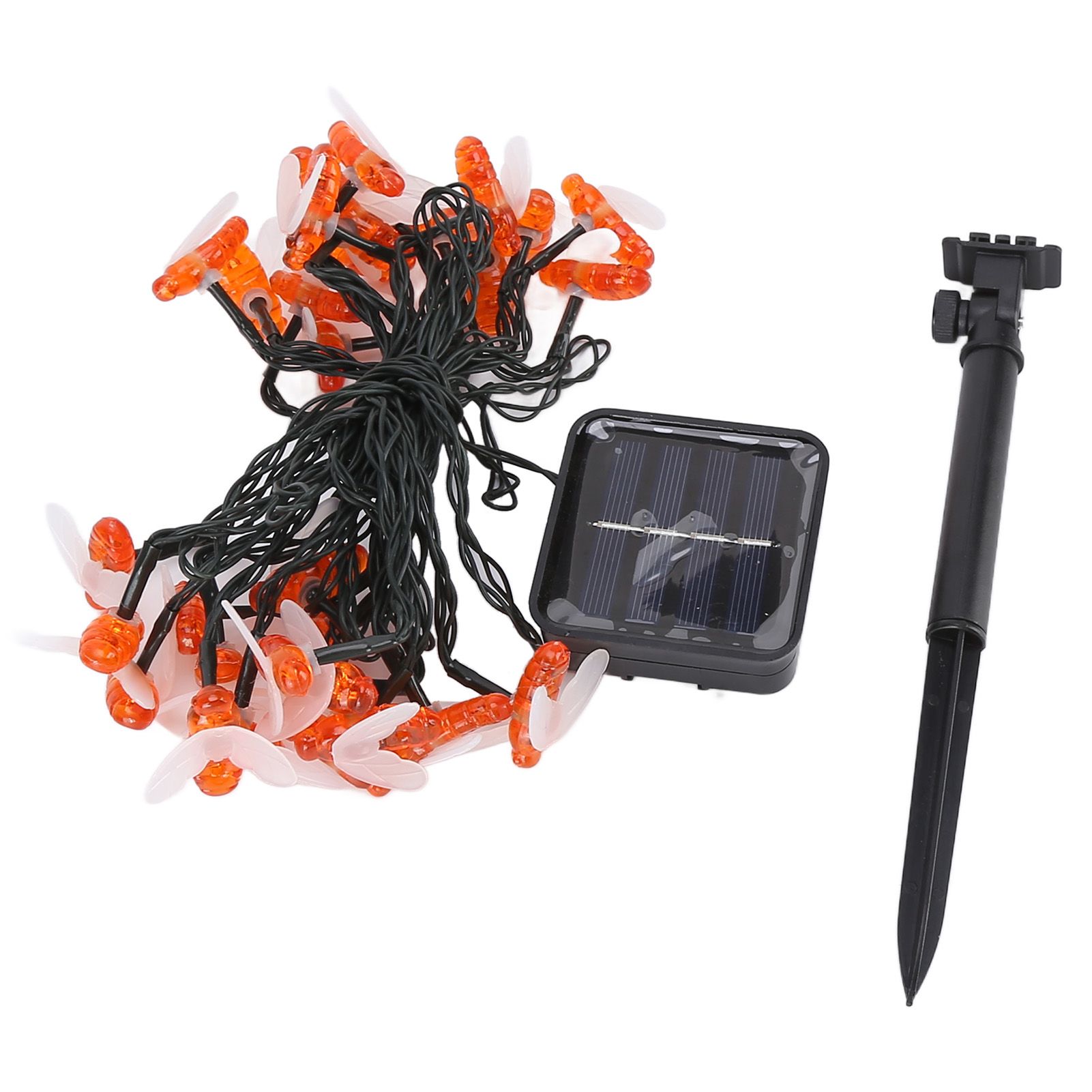LED Solar String Lights Bee Shaped Waterproof Decorative Light for Outdoor Garden Patio Warm White6.5M 30LED 2 Work Mode — image 3