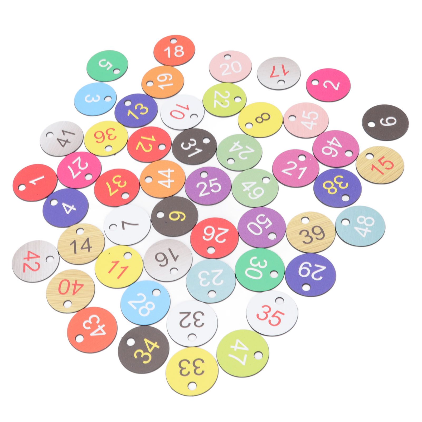 50Pcs Round Plastic Number Tags Plastic Number Labels for Beekeeping Livestock Farming 1-50 — image 3