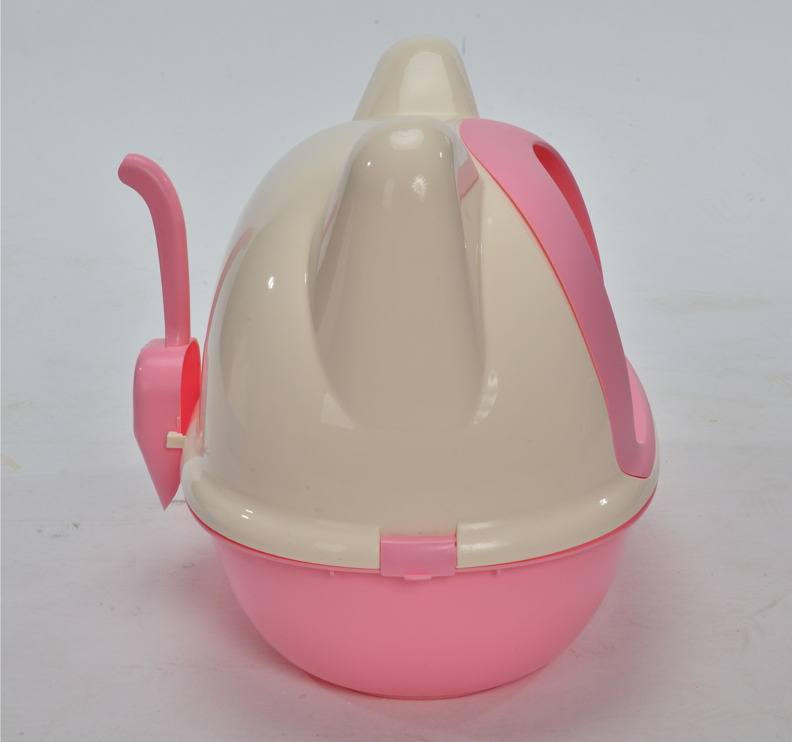 YES4PETS Medium Hooded Cat Toilet Litter Box Tray House With Scoop Pink โ image 2