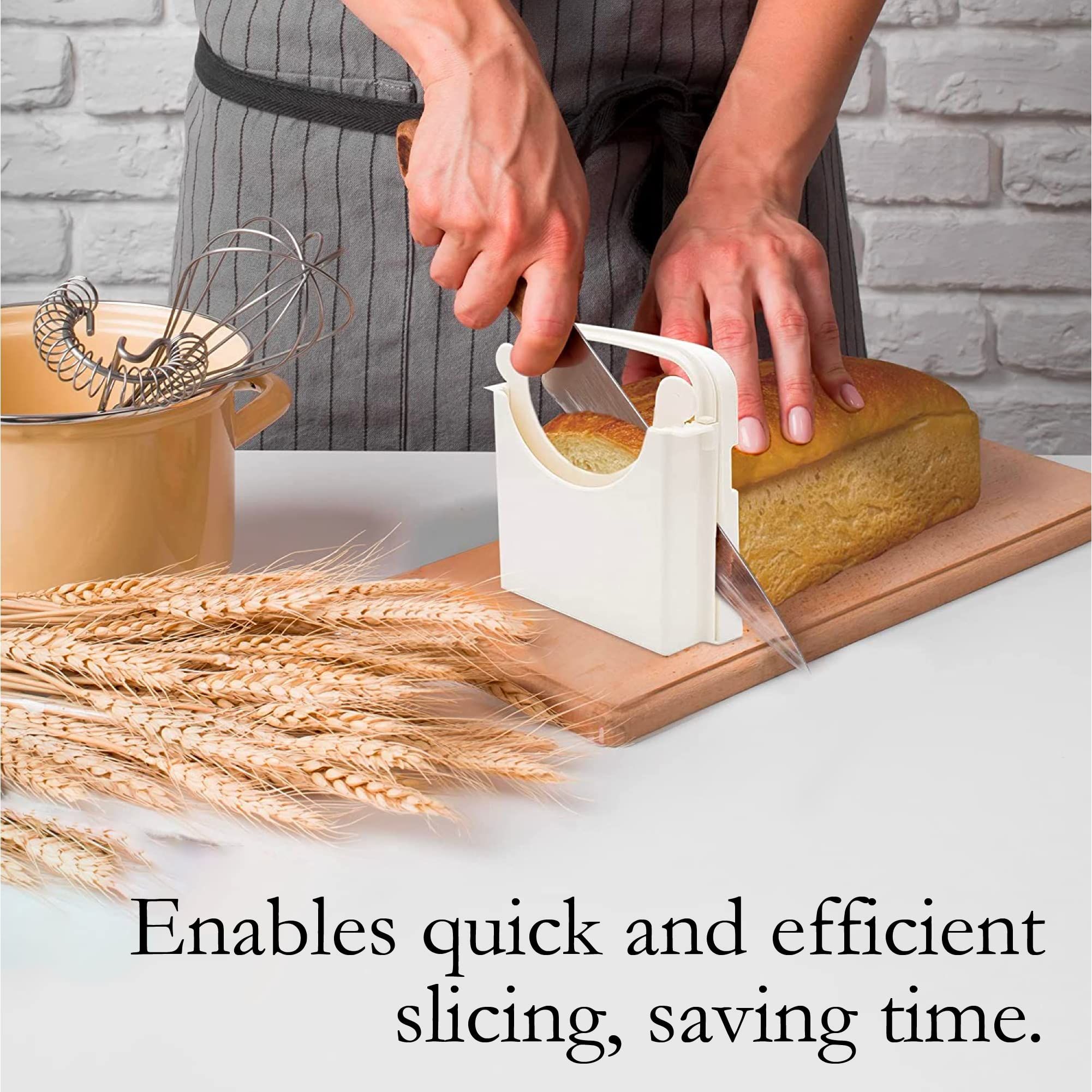 Bread Slicer for Homemade Bread, Plastic Bread Slicer Machine and Compact Bread Slicing Guide 4 Sizes Bread Loaf Slicer Thin โ image 5