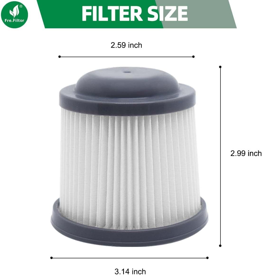 6 Pack PV110 Replacement Handheld Vacuum ilters: Compatible with Black and Decker Cordless Pivot Vac BDH2000PL BDH2020L PHV1410 PHV1810 PHV1210 BDH1620LH — image 2