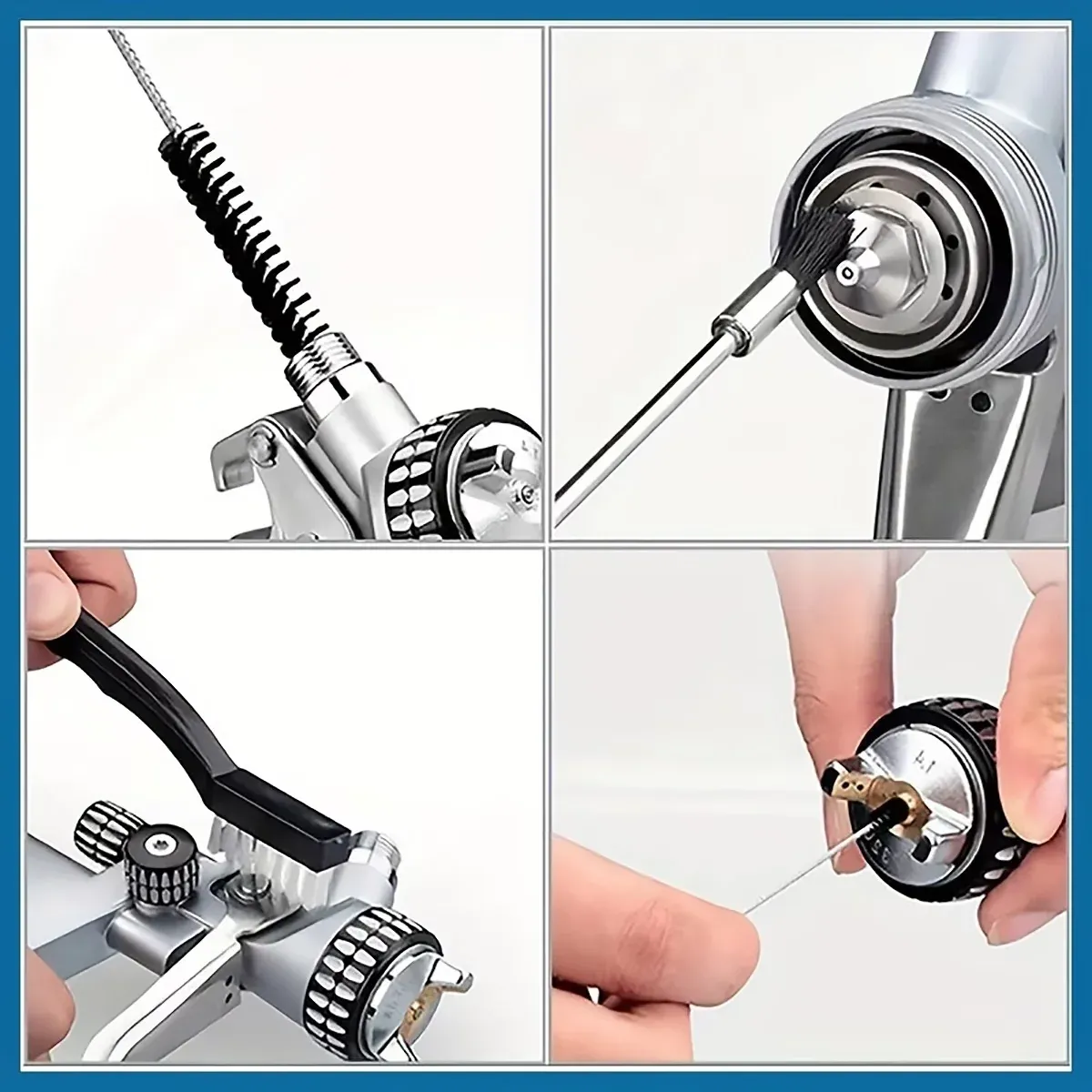 Airbrush Cleaning Brush Set Nozzle Tube Pipe Cleaner Kit For Nylon Brush Tools โ image 6