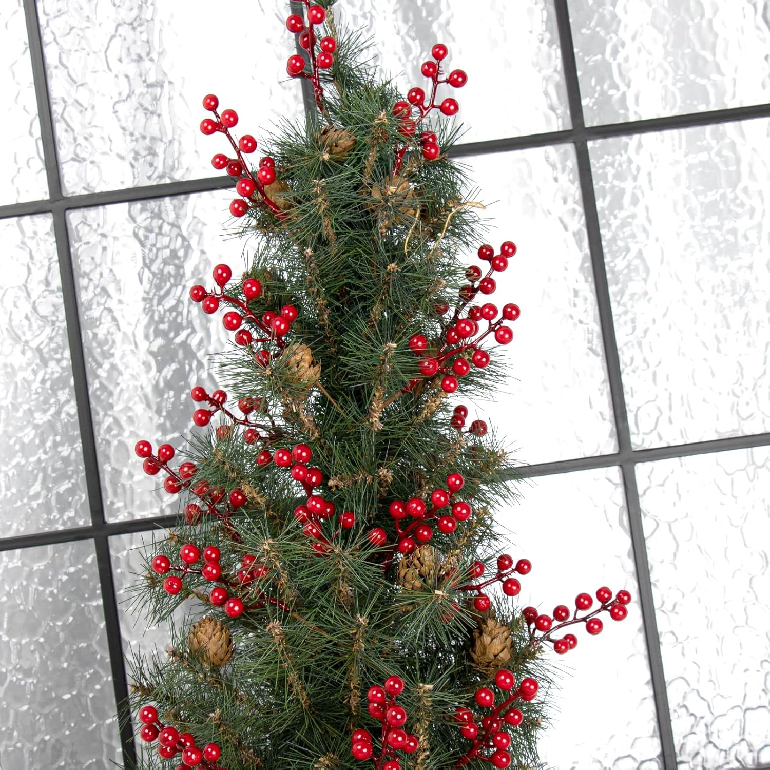 Christmas Tree Decoration - 32-pack - Artificial Red Berry Stems - 16.5 cm - Christmas Berries - Suitable for Christmas, Winter, Holiday, DIY, Decorations — image 2