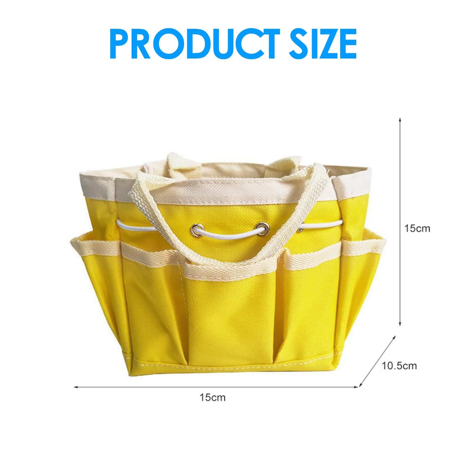 Garden Tool Bag, Oxford Cloth Hand Tool Storage Tote Organizer Gardening Tote with Pockets for Women Men (yellow) โ image 4