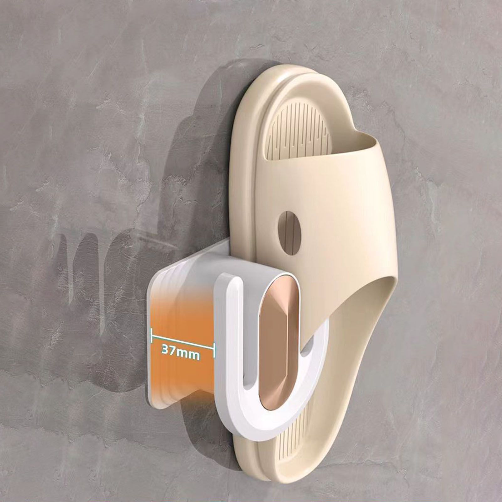 Slipper Hook Wall Mounted Drill Free Multifunctional Hanger Hook for Entrance Bathroom Kitchen Bedroom White โ image 5