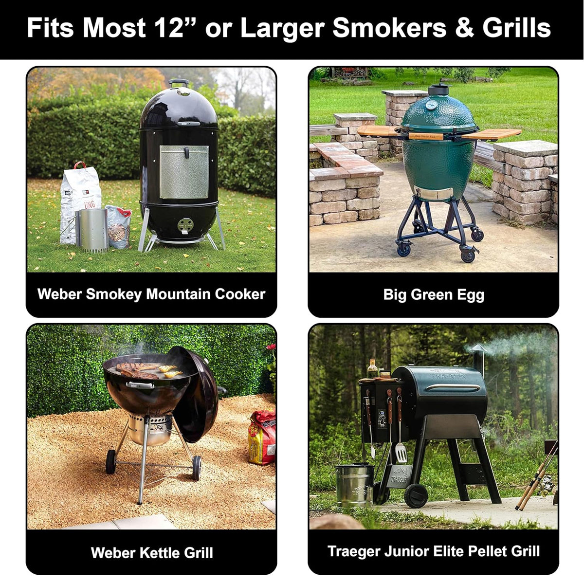 Barbecue Grill Net Outdoor BBQ Rack Cooking Basket Baking Tool Picnic Camping - Black β image 5