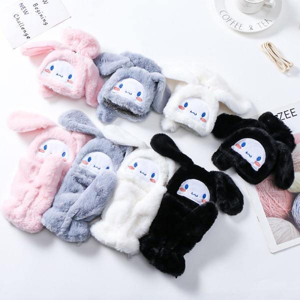 Sanrio Cinnamoroll Kawaii Flannel Gloves Y2k Harajuku Style Soft White โ image 4