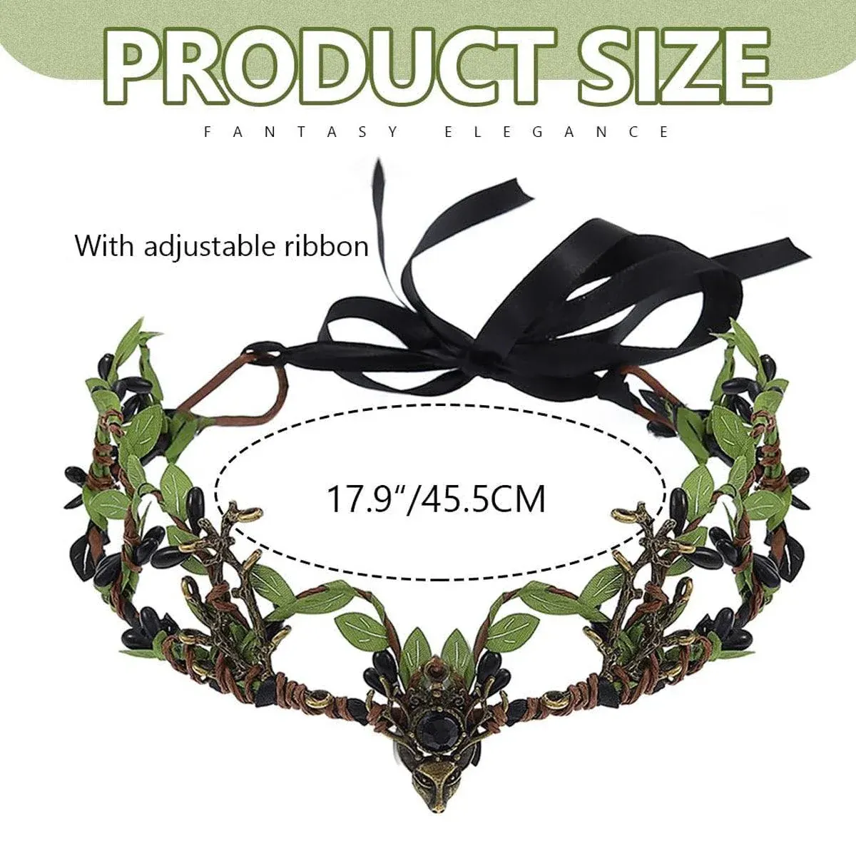 Crown Mori Leaf Hair Bands Floral Wreath Headdresses Wedding Party Accessories — image 3