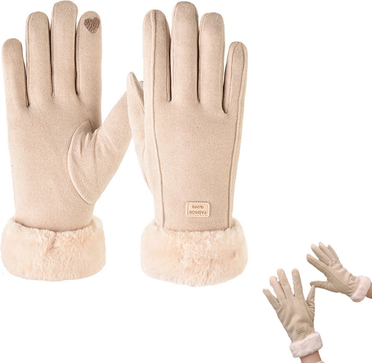 Winter Gloves - Touchscreen Winter Gloves - Warm - Women's - Windproof - Winter Gloves - One Size - For Cycling, Motorcycle, Scooter, Sports and Walking