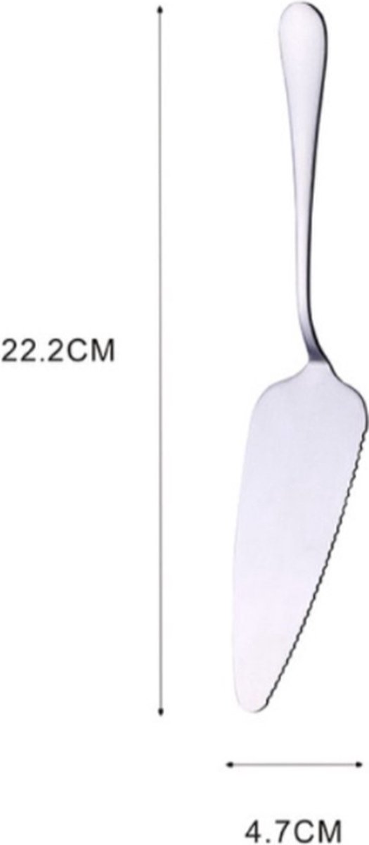 Cake Peel | Pizza Peel | Cake Cutter | Pizza Cutter | With Serrated Edge | Stainless Steel | Bronze โ image 2