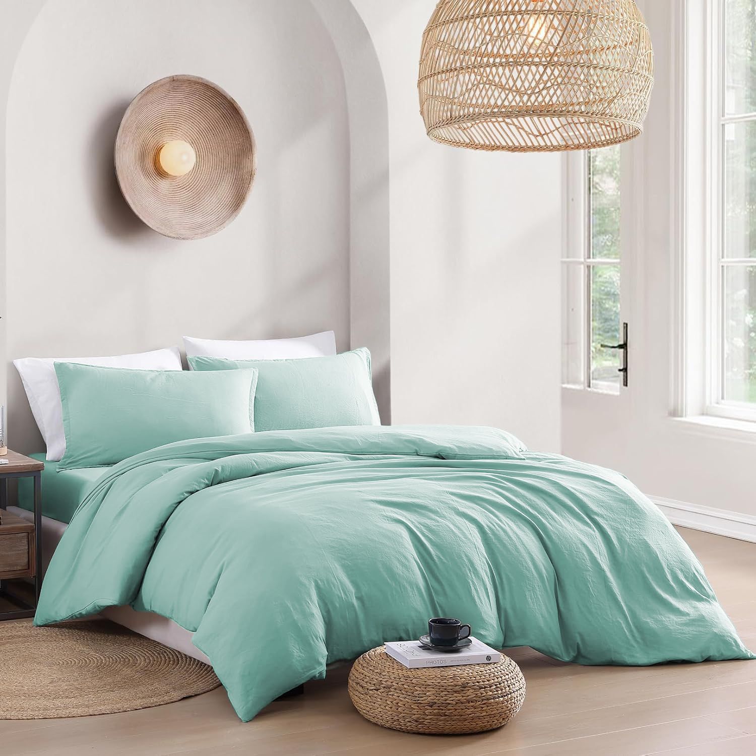 Hotel Soft Microfiber Duvet Cover Set-2000TC Quilt Cover Set & Pillowcases -1 Donna Cover Zipper Closure & 1 x Pillowcases-Breathable Bedding - Wrinkle, Fade — image 6