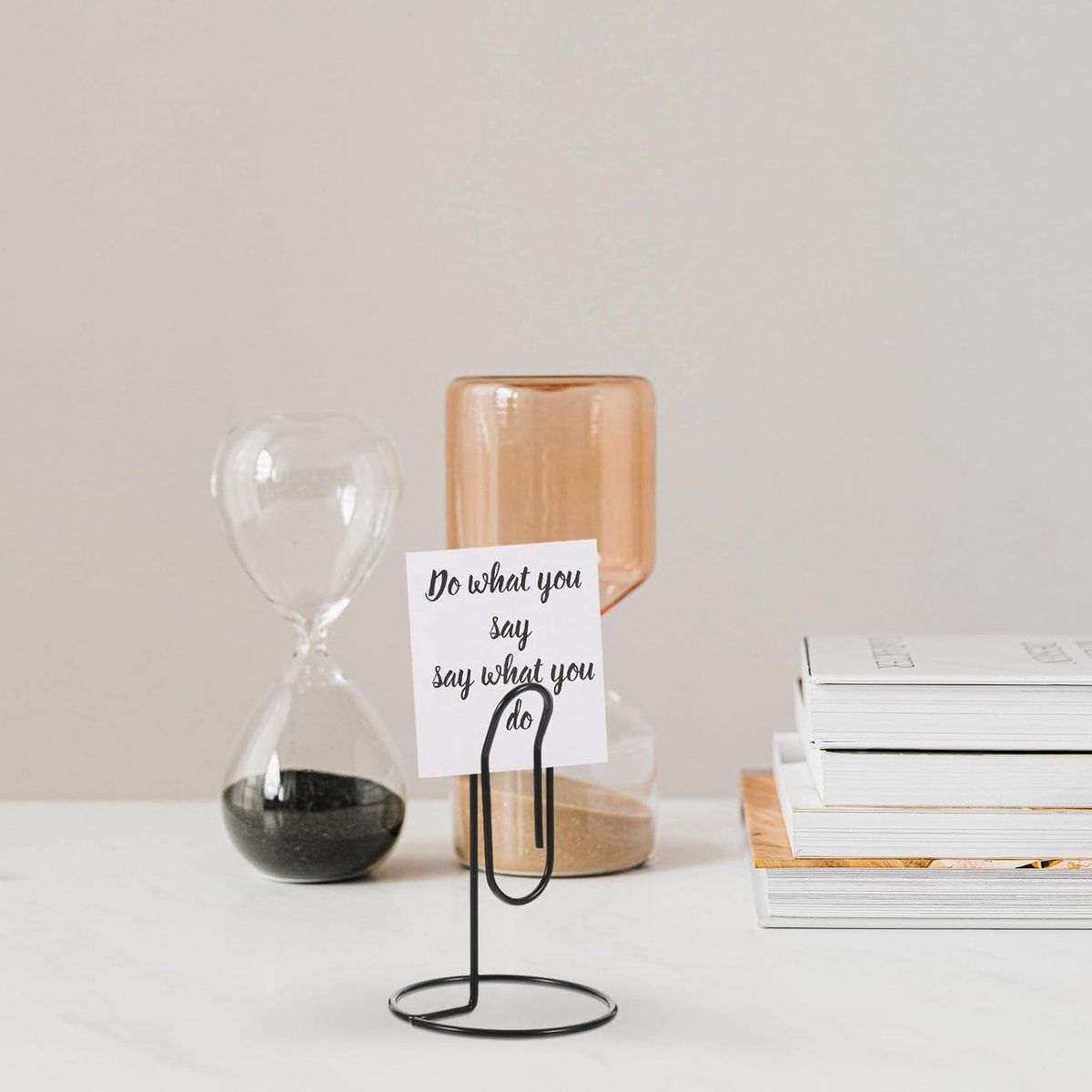 5-Pack Black Paperclip Memo Holders, Large Wire Note and Photo Stands for Desks โ image 4