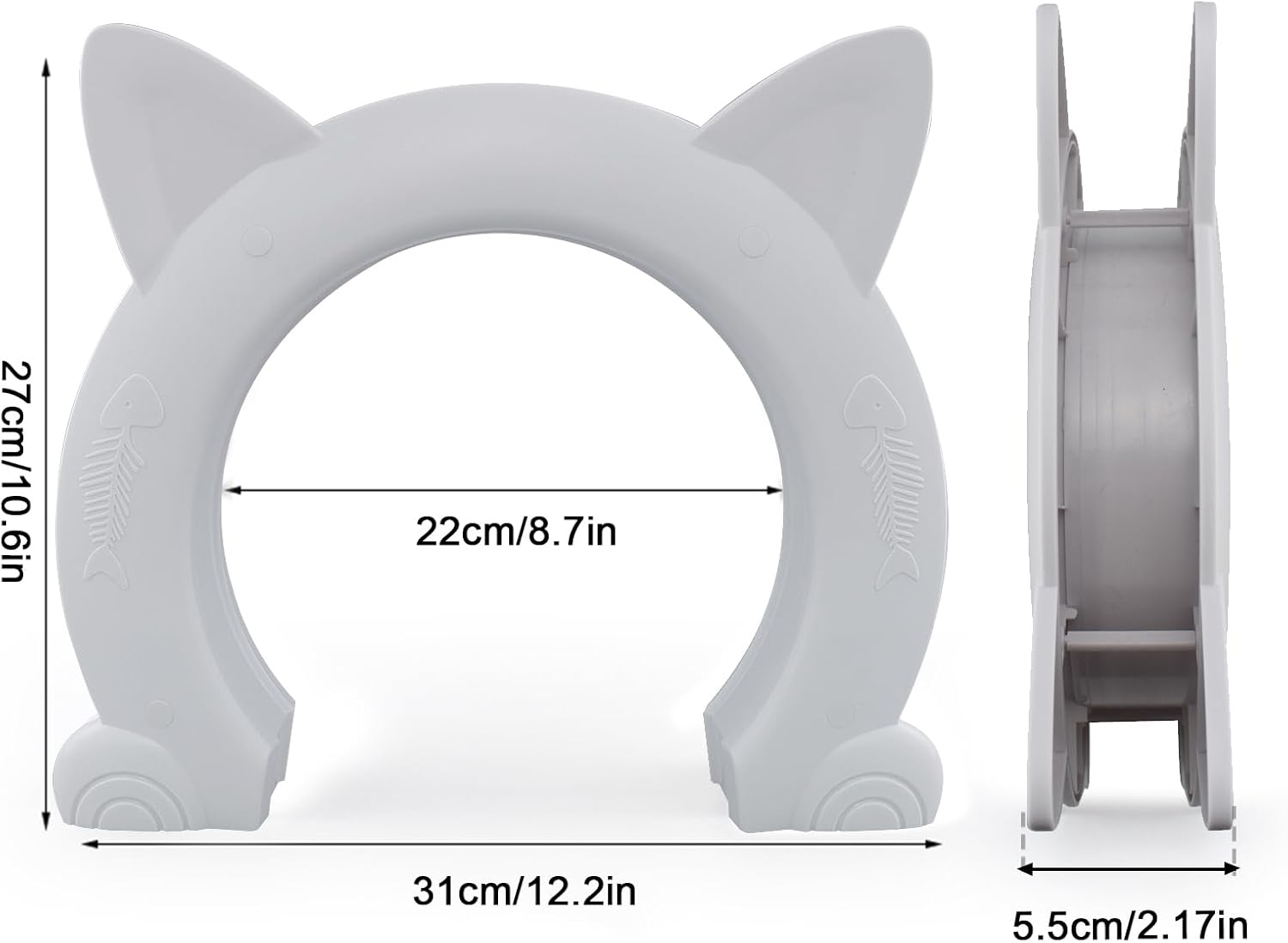 Large Cat Door Interior Door, XL Indoor Cat Door, Pet Doors for Cats, Kitties and Small Dogs (White) — image 3