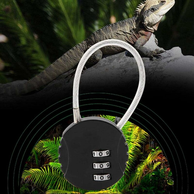 Security Padlock, Combination Lock Code Lock Travel Lock With Steel Cable 3 Digit Luggage Lock For Suitcases And โ image 3